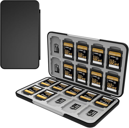 Memory Card Case with 40 Slots for 20 Micro SD SDXC SDHC TF Cards and 20 SD SDXC SDHC Cards,Anyskill SD Card Holde Features a Portable and Compact Design