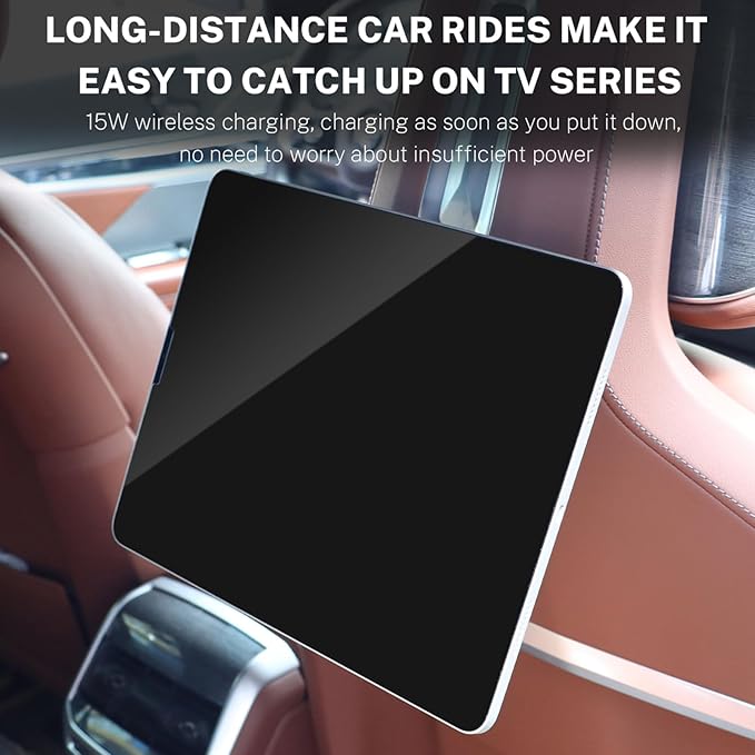 for BMW X5 X6 G05 G06 G60 G45 Tablet Holder Strong Magnetic Attraction/Gravity Clamp ipad Car Holder Back Seat Road Trip Essentials (Strong Magnetic + Wireless Charging)