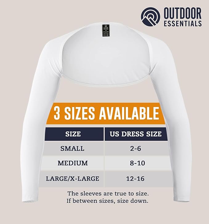 OutdoorEssentials Arm Sleeves for Women - Golf UV Shawl with Sleeves - Workout Shrug Bolero - Arm Tights for Sun Protection