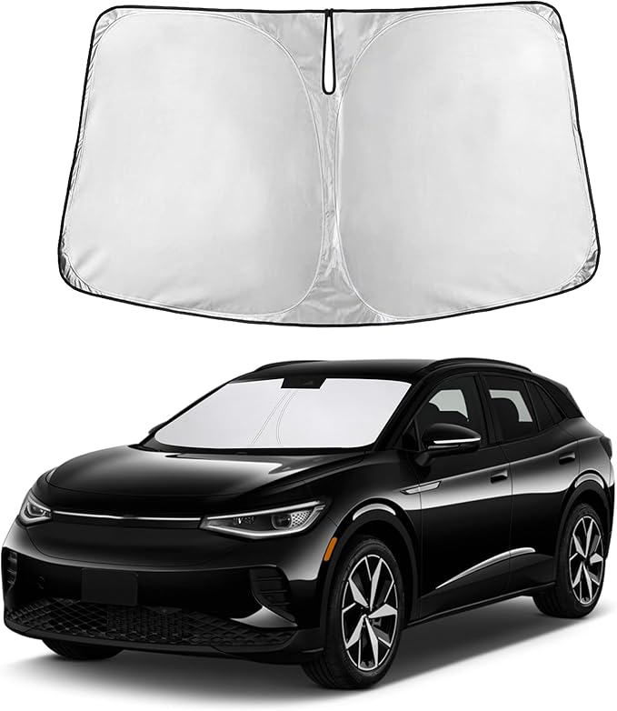 Autovir Windshield Sun Shade Fit for 2021-2024 2025 2026 Volkswagen ID.4 Sunshade, Front Car Window Shades Sun Visor, Blocks UV Rays & Heat, Car Accessories