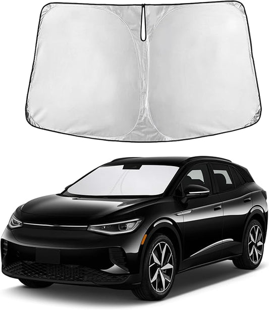 Autovir Windshield Sun Shade Fit for 2021-2024 2025 2026 Volkswagen ID.4 Sunshade, Front Car Window Shades Sun Visor, Blocks UV Rays & Heat, Car Accessories