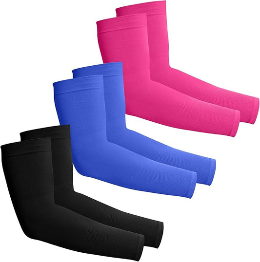 Tough Outdoors UV Arm Sleeves for Men Women - Sun Protection Sleeves - Compression Golf Baseball Cooling Tattoo Arm Sleeve