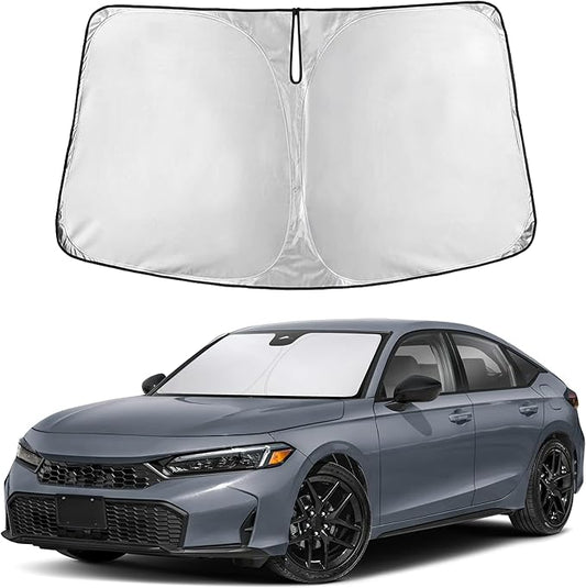 Autovir Windshield Sun Shade Fit for 2022-2024 2025 2026 Honda Civic Sunshade, Front Car Window Shades Sun Visor, Blocks UV Rays & Heat, Car Accessories