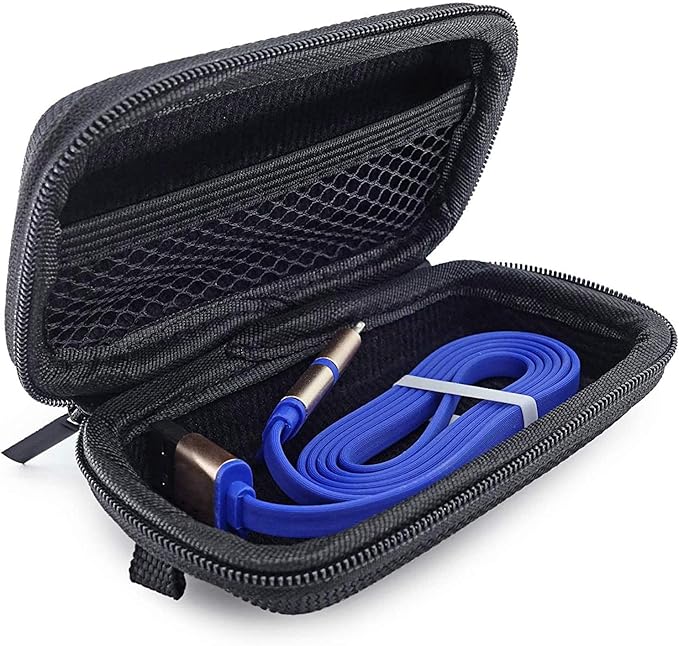 USB Flash Drive Case Bag, EVA Shockproof, Pressure Proof and Waterproof Hard Carrying Travel Case Bag for USB Cable, Earphones, Memory Cards, U Disk, Keys, Money - Black