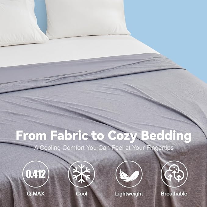 Ailemei Direct Cooling Blanket Twin Size for Couch, Double-Sided Summer Cooling Blankets for Hot Sleepers, Lightweight Ice Cool Blanket to Relieve HotFlashes, Breathable Bed Cold Blankets for Sleeping
