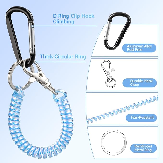 SHANSHUI Phone Lanyard Tether, Stretchy Phone Strap Patch Anchor Outdoor Climbing Hook Compatible for Most Smartphones