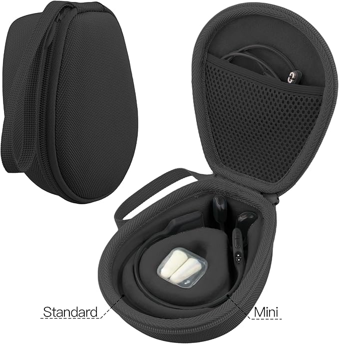co2CREA Hard Case for SHOKZ New OpenRun Pro 2/1/Mini, OpenRun Standard/Mini, OpenMove, OpenSwim Pro, OpenSwim, Compatible with All SHOKZ Open-Ear Bone Conduction Sport Headphones, Black Case