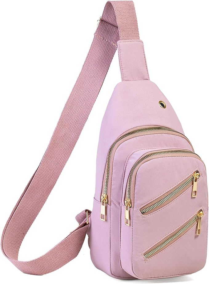 Banelu Sling Bag Crossbody Bags for Women, Small Crossbody Purses Sling Backpack Cross Body Bag for Outdoors Hiking Traveling - Black