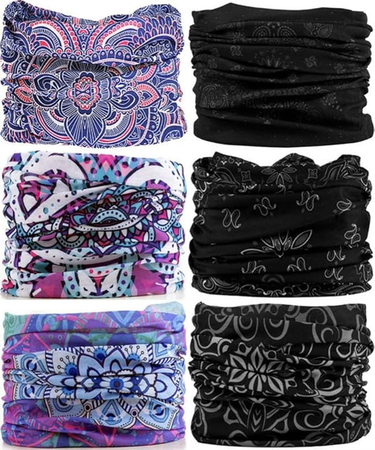 VANCROWN Headband Neck Gaiter Head Wrap Headwear Face Mask Magic Scarf Bandana for Men and Women