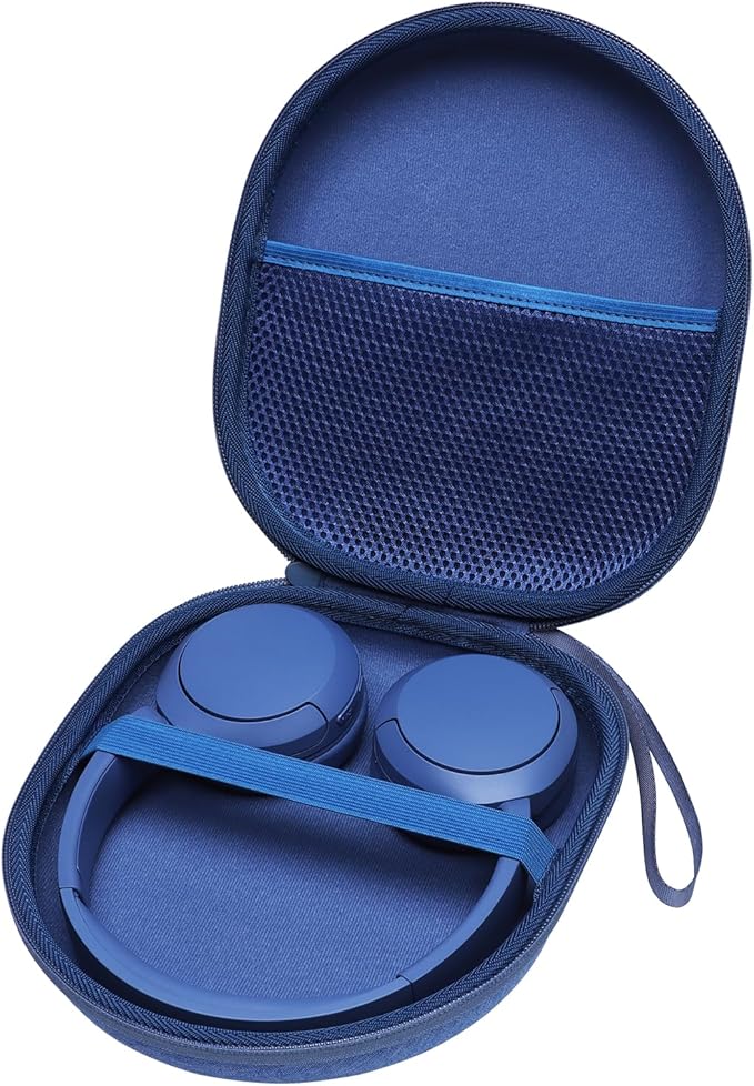 Headphone Headset Case Compatible with JBL Tune 720BT 520BT 770NC/Anker Q20i Q30/Sony WH-CH520/KVIDIO/BERIBES Wireless On-Ear Headphones, Blue