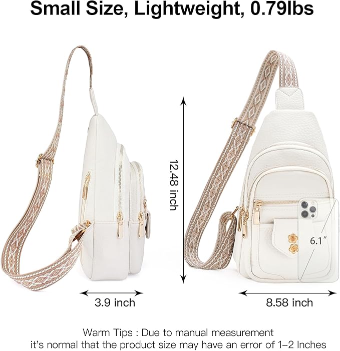 GAEKEAO Sling Bag Crossbody Bags for Women Vegan Leather Fanny Pack Chest Travel Anti Theft Purse Shoulder Bag handbags Gifts
