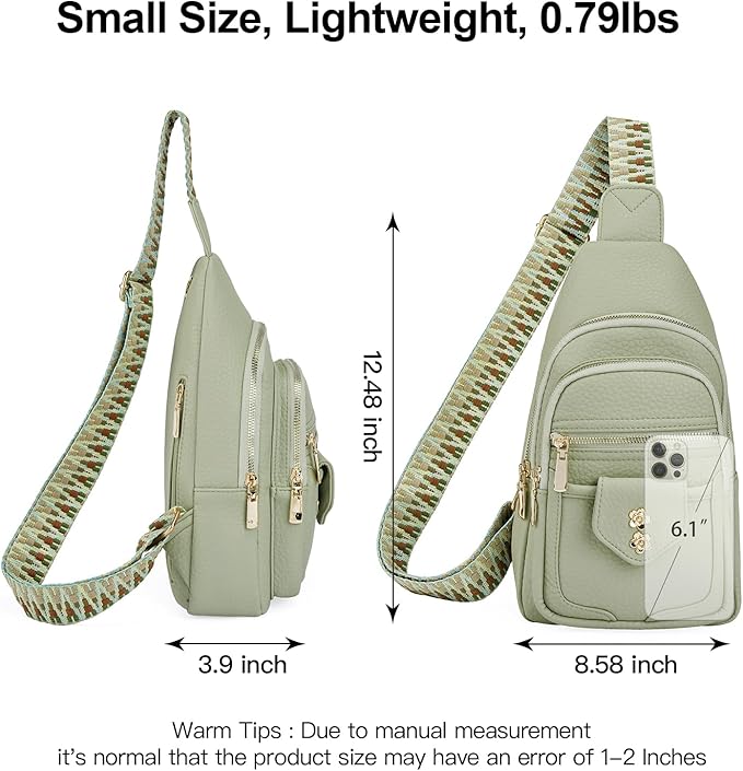 GAEKEAO Sling Bag Crossbody Bags for Women Vegan Leather Fanny Pack Chest Travel Anti Theft Purse Shoulder Bag handbags Gifts