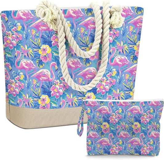 BELLOWDEER Beach Bags for Women, Wet Bag Cosmetic Bag for Beach Toiletries, Summer Travel Essentials, Gifts for Women