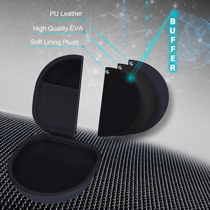 Headphone Case Compatible with JBL/Beats/BERIBES/Jlab/Picun/TOZO/KVIDIO/Soundcore Anker/Skullcandy Noise Cancelling Over-Ear Headphones, Pearl Black