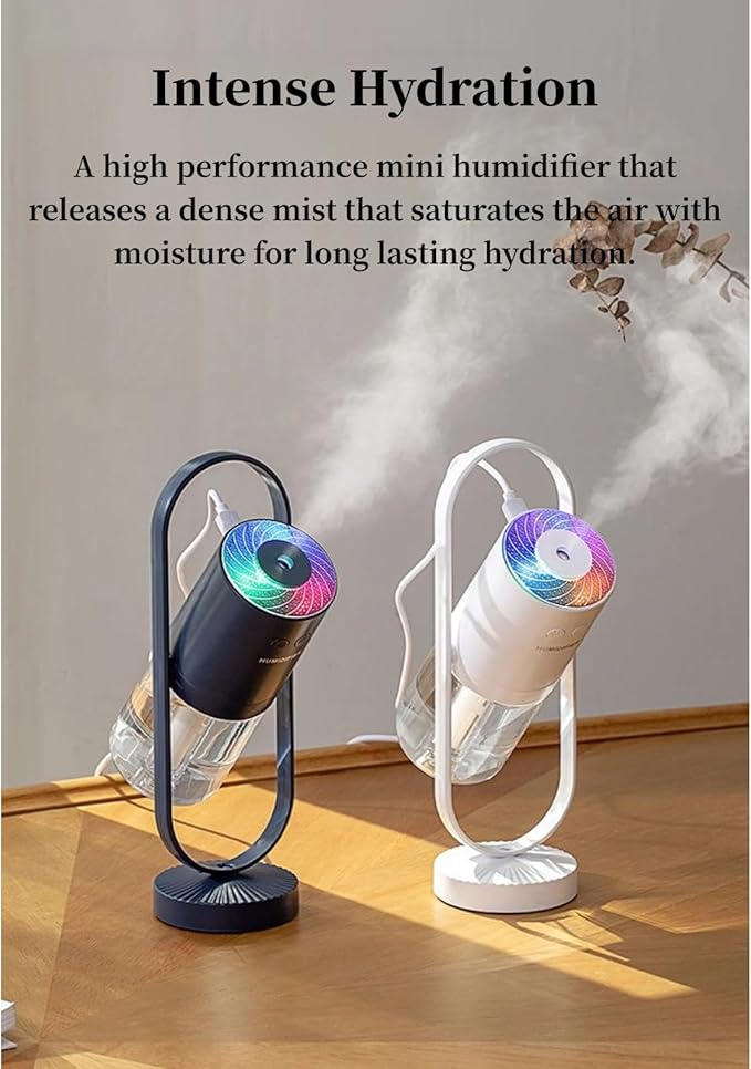 Humidifier, Compact 360° Rotating Cool Mist Air Humidifier Automatic Shutdown for Office for Home for Travel (#4)