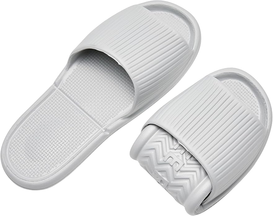 Shower Shoes Travel Foldable Portable Non Slip Slippers for Hotel Guests Swimming Spa Unisex Men Women Lightweight EVA Bathroom Slides Quick Drying Water Resistant Footwear