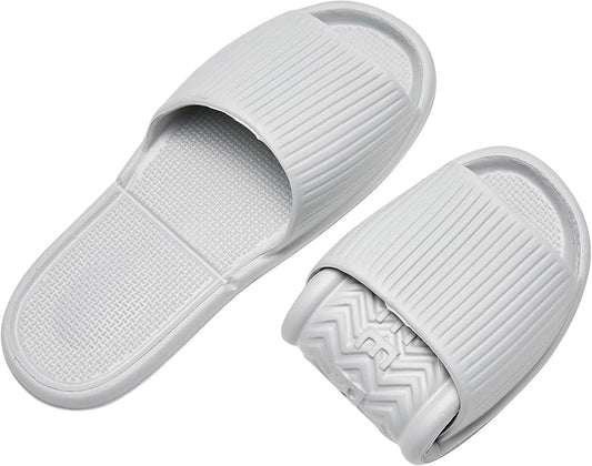 Shower Shoes Travel Foldable Portable Non Slip Slippers for Hotel Guests Swimming Spa Unisex Men Women Lightweight EVA Bathroom Slides Quick Drying Water Resistant Footwear