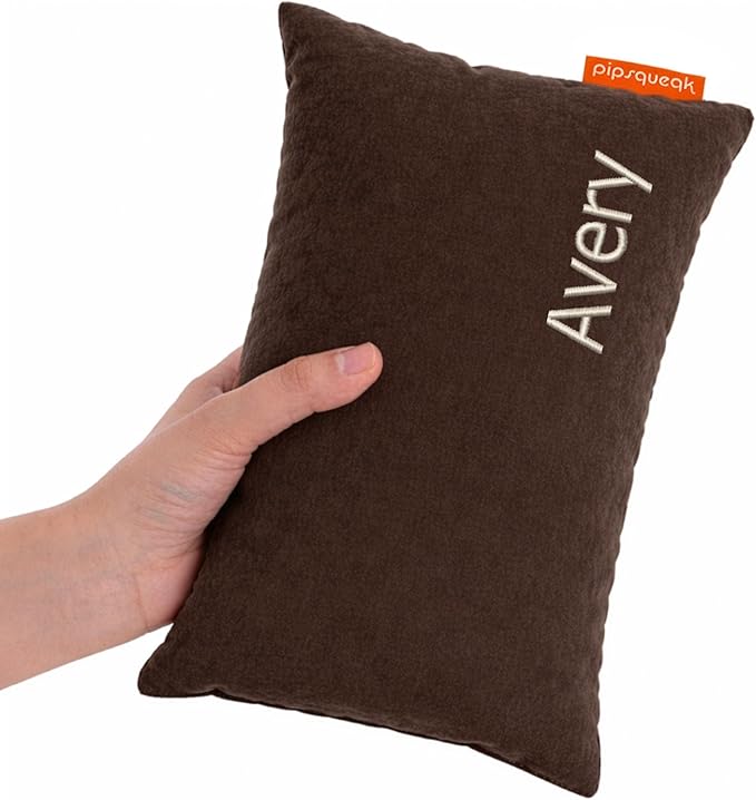 Pipsqueak Microfiber Pillow - Small, Mini, Tiny - 11 x 7 in - Perfect for Travel, Cars, Airplanes, Camping, Dogs, Toddlers, Kids, Lumbar, Knees and Neck - Ages 2 Yrs and Up