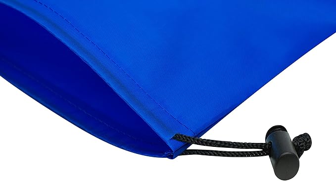 PALTERWEAR Drawstring Pouch with Toggle (6 x 8 Inch - 12 Pack - Blue) Nylon Cinch and Ditty Bag for Travel, Office and Storage