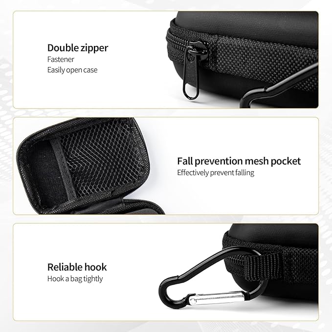 KZ ZS10 Pro IEM Case for in Ear Monitor, CCZ ZC02 PRO Earbuds Case with Carabiner, EVA Travel Storage Bag for CCA CRA, Shure SE215, Moondrop Chu, CCZ Melody, KBEAR KS1, TANGZU, iems Cable, Ear Tips