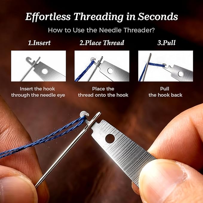 LIBLAIN Mini Sewing Kit, Small Travel Sewing Kit with Big Eye Steel Needles for Adults and Beginners, Needle and Thread Kit for Hand Sewing (43Pcs, 2Pack)