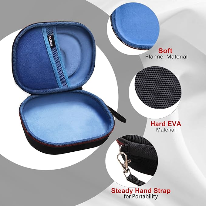 LTGEM Case Compatible with JBL Tune 770NC / 510BT / 720BT / 520BT / 520C / 670NC, for JBL Live 770NC / 670NC / 680NC / 780NC Headphones, Black+Blue