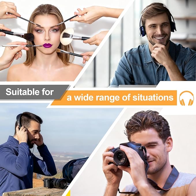 Lightweight Headphone Storage Bag, Portable Headset Carrying Pouch Headphone Case Bag Soft Travel Pouch for Over-Ear Headphones/Gaming Headsets/Neckband Earbuds (Large Black)