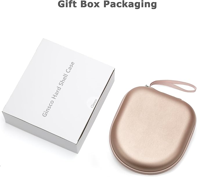 Ginsco Universal Headphone Case Compatible with JBL Tune 510BT 720BT, Sony WH-CH 720N/WH-CH520, with Bose/Sony/JBL/Soundcore Life Q20i Q30/BERIBES/TOZO/KVIDIO Waterproof Travel Carrying Case Rose Gold