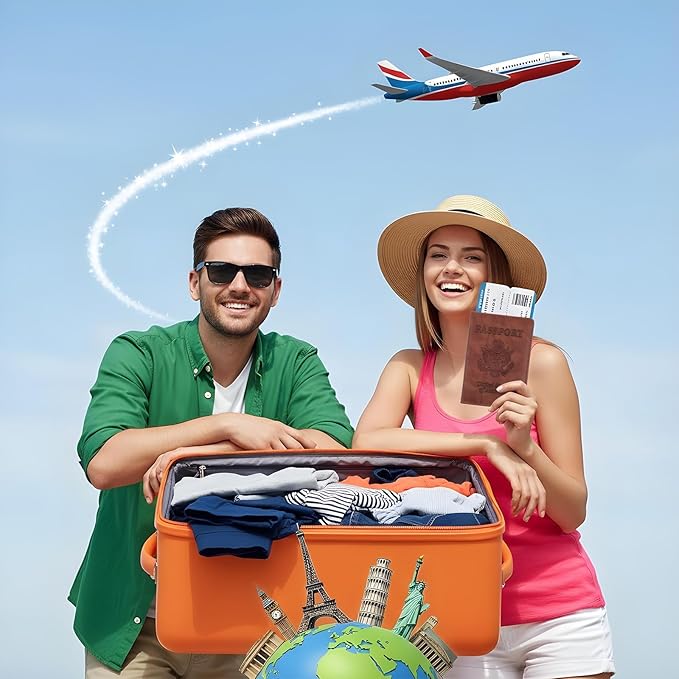2pcs Passport Case, Passport Cover Holder for Travel, Waterproof PU Leather Ultra Slim Protector Lightweight Wallet Case Travel Essentials with Card Cover Slot Card Holders for Men & Women