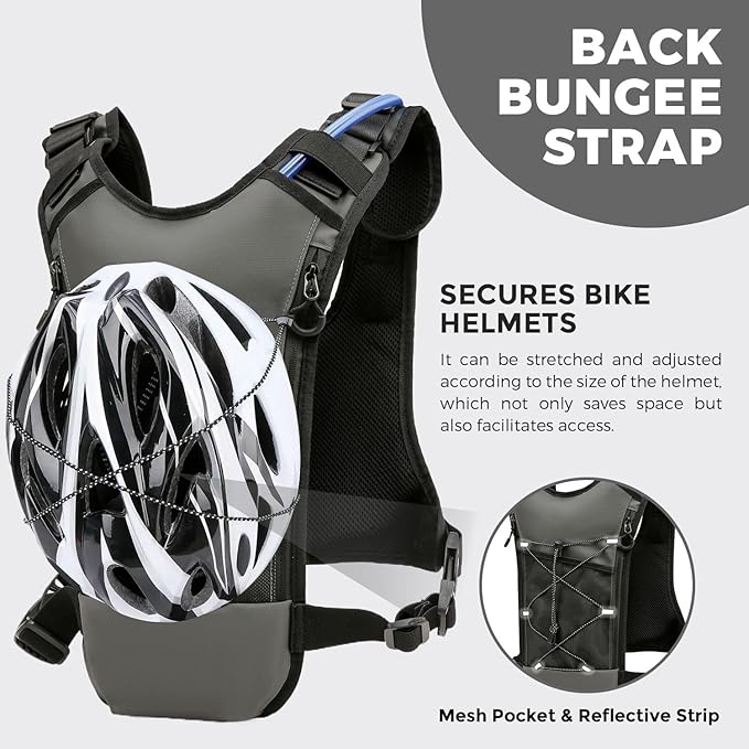 Criuage USA Patent Running Hydration Vest Backpack, Lightweight Chest Pack with 2.0L Water Bladder Bag Daypack for Hiking Running Cycling Race Marathon for Women Men