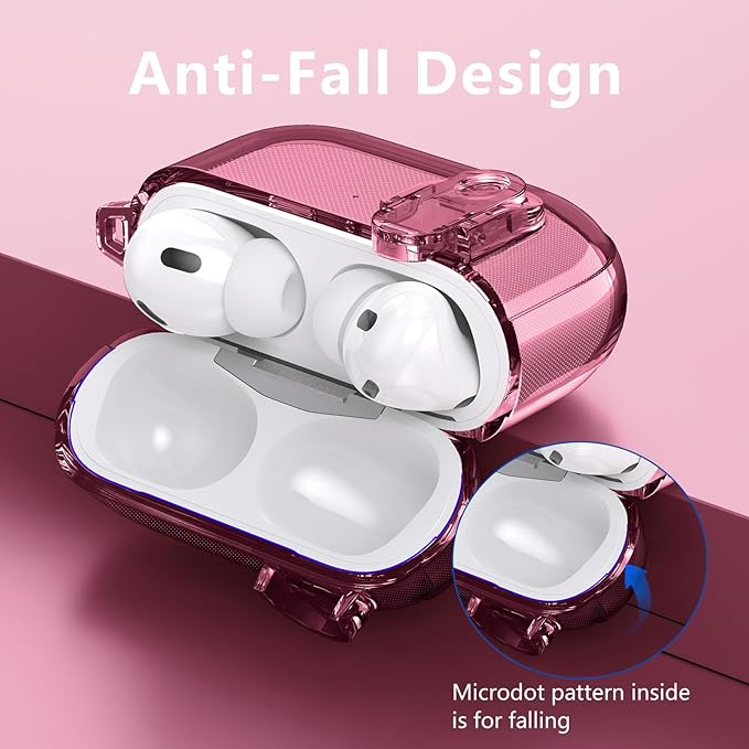 Case for Apple Airpods iPods Pro 3 Cases Cover Clear 2025 Cute Women, VISOOM Cute Air Pods Pro 3 Case Clear Transparent Airpods iPods Pro 3rd Gen Protective Cases with Keychain/Lock/Cleaning Kit
