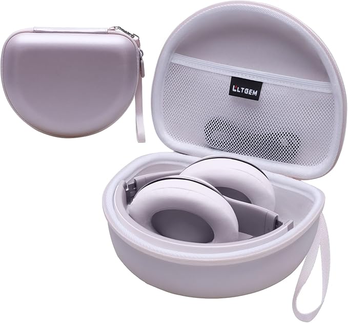 Headphone Case Compatible with Beats Studio Pro/Solo 4 / Studio 3 / Solo 3 / Picun B8 / BERIBES/JLab JBuds Lux ANC Wireless Bluetooth Noise Cancelling Headphones, Cloud Pink(Case Only)