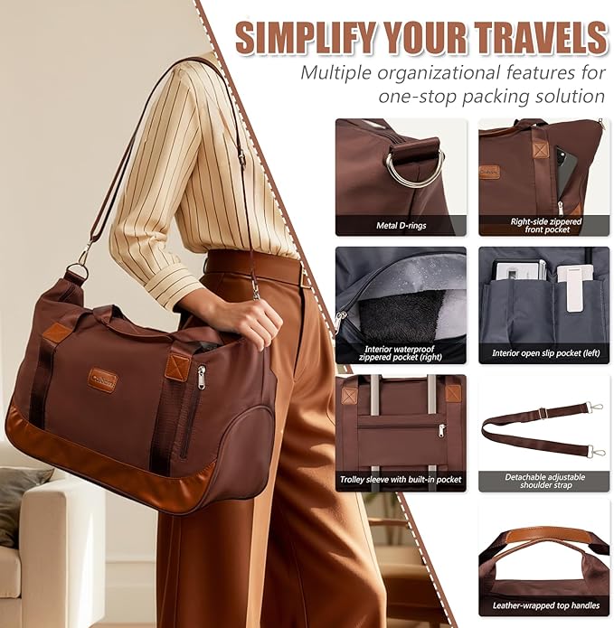 Cosbarn Luggage Sets 5 Piece with TSA Lock Spinner Wheels, Unisex Hard Case ABS Suitcase Set, Hardshell Lightweight Waterproof Travel Hardside Suitcases with Wheels for Women Men, Burgundy
