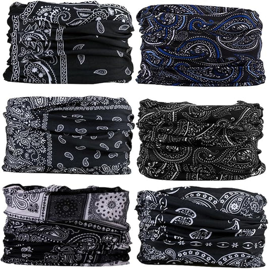 Neck Gaiter Face Cover Bandana Mask Scarf, Breathable Sun& Dust-proof for Cycling Running Fishing Hiking