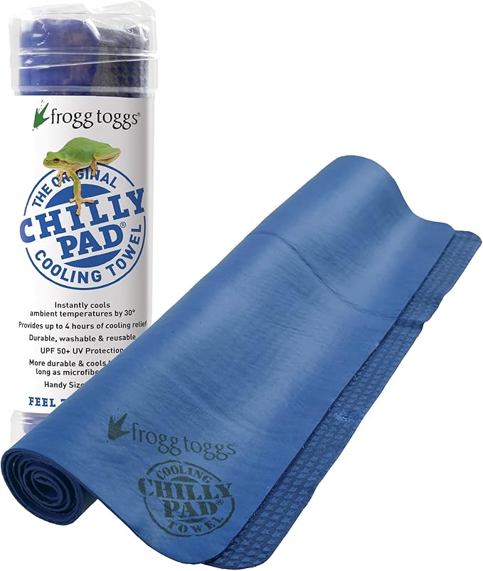 FROGG TOGGS Chilly Pad, Instant Cooling Towel, Long Lasting, Reusable, Sports and Outdoors Neck Towel 33x13