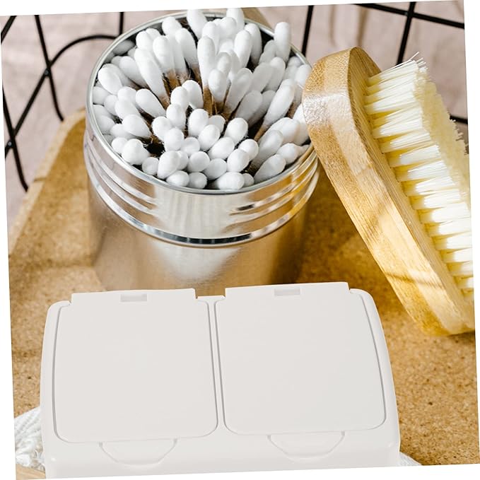 UKCOCO Cotton Pad Holder Makeup Puff Storage Box Compact and Dustproof for Travel and Home
