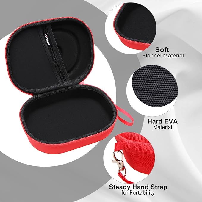 LTGEM Case Compatible with JBL Tune 770NC / 510BT / 720BT / 520BT / 520C / 670NC, for JBL Live 770NC / 670NC / 680NC / 780NC Headphones, Red+Black