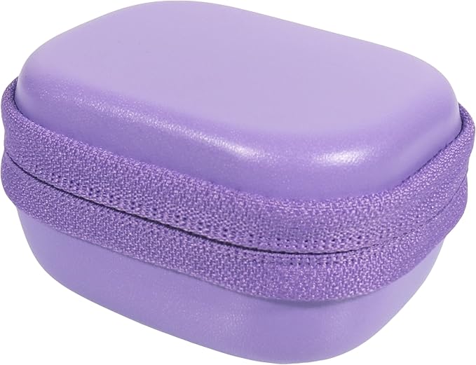 Case for TAGRY X08 Bluetooth Headphones True Wireless Earbuds 60H, mesh Pocket for Charge Cable (Purple)