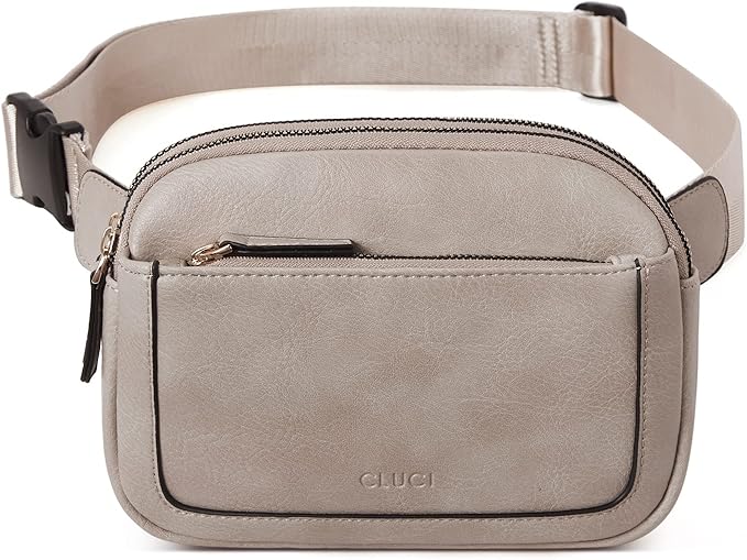 CLUCI Fanny Packs for Women Cross body, Belt Bag for Women, Mini Everywhere Crossbody Waist Bag Adjustable Strap, Vegan Leather Women's Fanny Pack