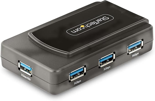 StarTech.com 7-Port USB Hub with On/Off Switch, USB 3.0 5Gbps, USB-A to 7x USB-A, Self Powered USB-A Expansion Hub w/ 35W Power Supply