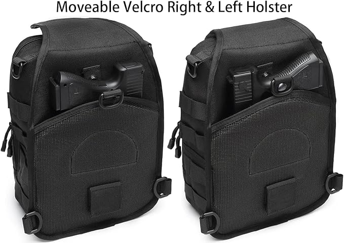 Small Tactical Sling Bag for Men with Holster Military EDC Shoulder Bag CCW Crossbody Bag 7 Liters