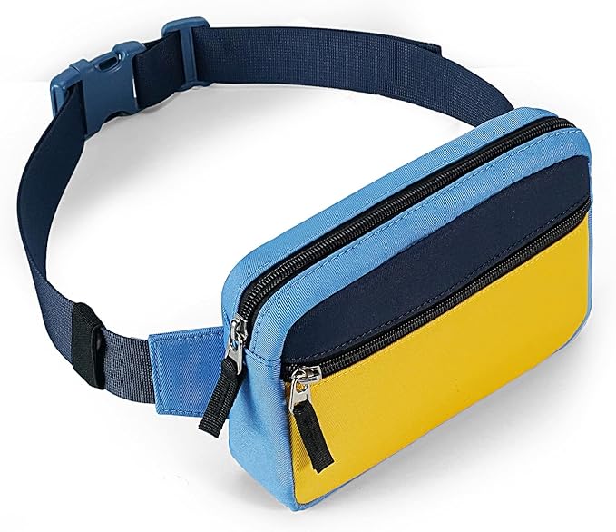 Fanny Pack Birthday Graduation Gifts for 7 8 9 10 11 12 13 Year Old Teen Girls Her Kids, Preppy Cute Trendy Stuff Colorblock Crossbody Bag Adjustable Belt Bags for Travel Essentials