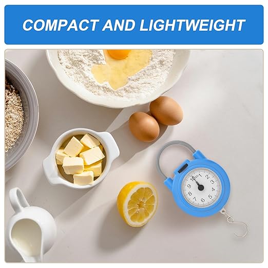 LIFKOME Mini Portable Digital Hanging Scale with Hook, High Accuracy Electronic Handheld Fish and Luggage Weight Scale for Travel and Home Use, Blue