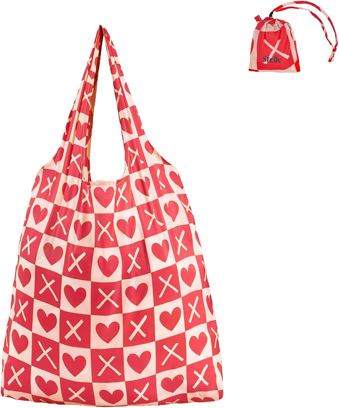 Stelle Lightweight Reusable Grocery Bag with Handles Ripstop Nylon Foldable Tote Shopping Bags for Travel and Groceries