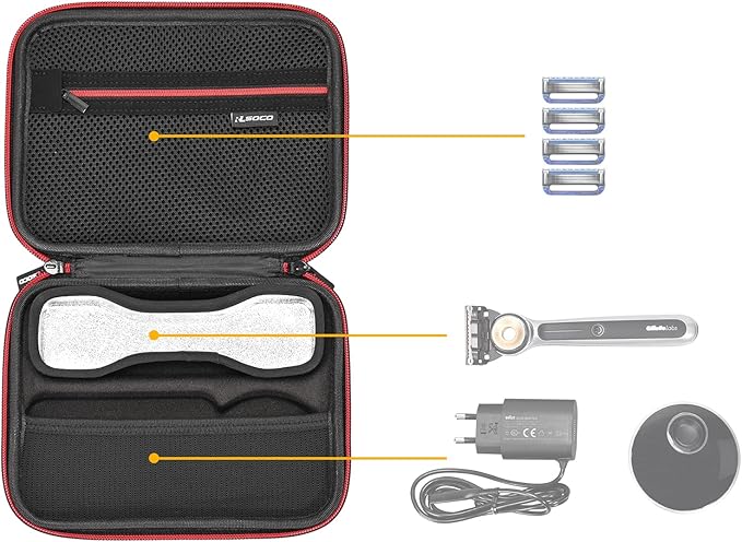RLSOCO Carrying Case Compatible With Gillette Heated Razor for Men - Black (Case Only)