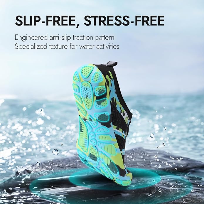 ATHMILE Hiking Barefoot Water Shoes for Women Men Beach Swim Aqua Pool River Quick Dry Athletic Wide Toe Outdoor Sport Kayaking Boating Rock Climbing Yoga Lake