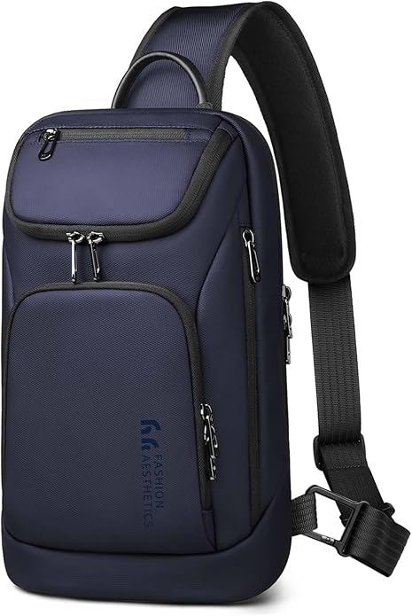 hk Sling Bag for Man, Waterproof Utility Crossbody Bag with Anti-theft Pocket for Men