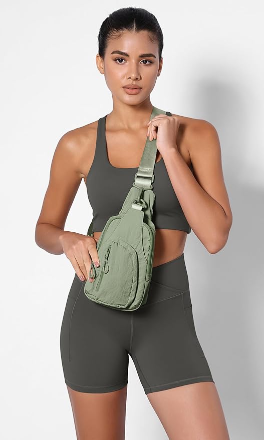 ODODOS Sling Bag with Adjustable Straps Crossbody Chest Bag Lightweight Backpack for Casual Traveling Hiking