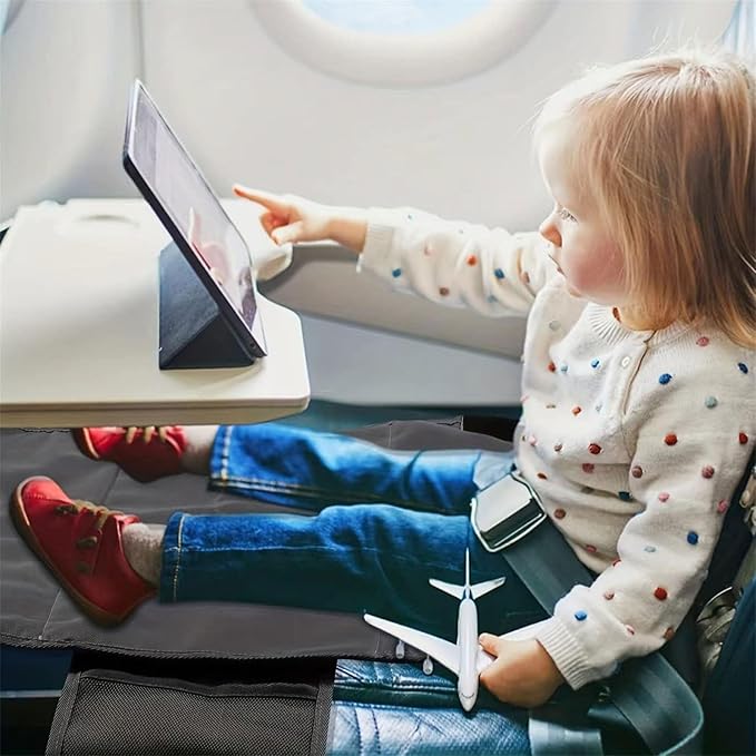 Airplanes Footrest for Kids Portable Travel Footrest Hammock Airplanes Seat Extender Leg Rest for Children