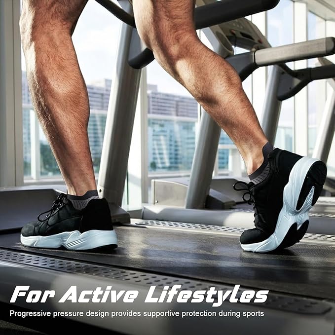 Ankle Compression Socks for Men and Women 6 Pairs, Low Cut Breathable Seamless short Running Socks with Arch Support
